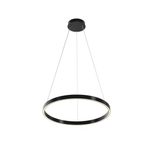 Lustra neagra din metal Rim Plank Maytoni