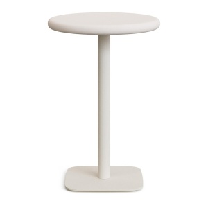 Masa bar exterior alba din ciment 70 cm Dina Kave Home
