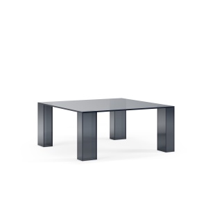 Masa de cafea albastra din sticla 80x80 cm Verena The Home Collection