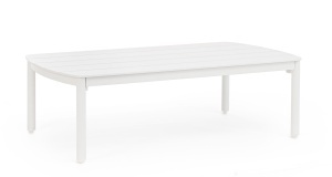 Masa de cafea exterior alba din metal 69x115 cm Fenix Bizzotto