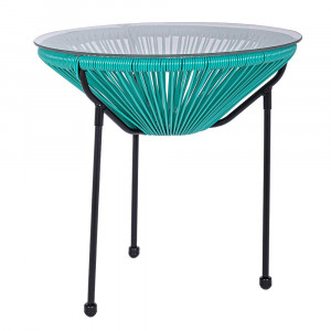Masa de cafea exterior albastra din metal 50 cm Parker Bizzotto