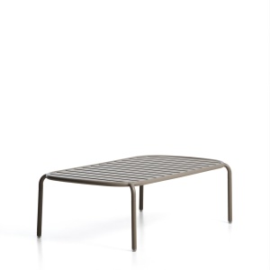 Masa de cafea exterior grej din metal 65x113 cm Joncols Kave Home
