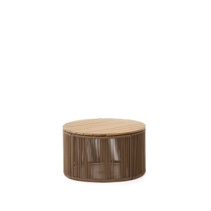 Masa de cafea exterior maro/bej din lemn 70 cm Dandara Kave Home