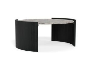 Masa de cafea gri/neagra din marmura 95 cm Zafra Actona Company