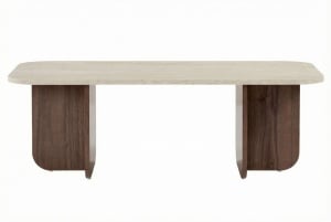 Masa de cafea maro/crem 60x120 cm Akira Nordure