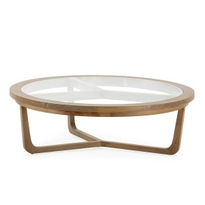 Masa de cafea maro din lemn 100 cm Aspen Thai Natura
