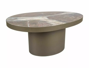 Masa de cafea maro din metal 73x98 cm Gusto The Home Collection