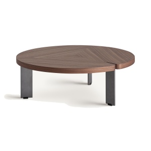 Masa de cafea maro/neagra din lemn 75 cm Geneiken Vical Home
