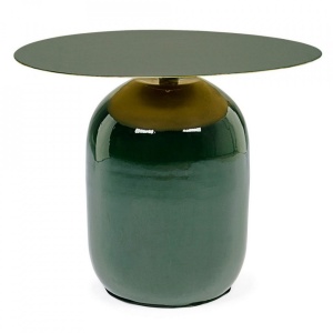 Masa de cafea verde inchis din metal 50 cm Nalima Bizzotto