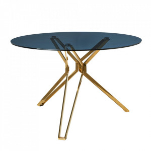 Masa dining aurie/gri din metal 120 cm Myka Pols Potten