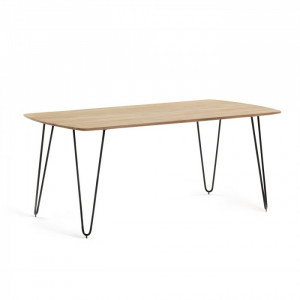 Masa dining din lemn si metal 160x90 cm Barcli Kave Home