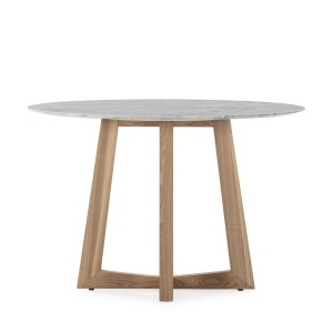 Masa dining din marmura alba 115 cm Vishal Thai Natura