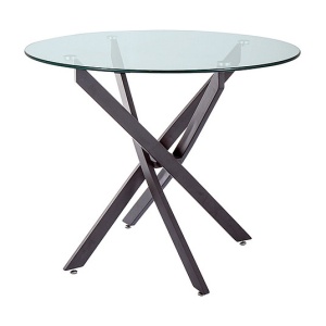 Masa dining din metal negru 90 cm Agis The Home Collection
