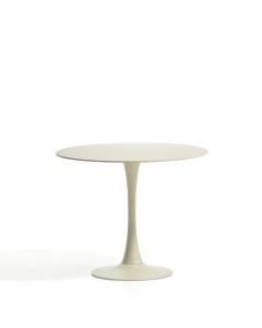 Masa dining ecru din sticla 90 cm Vedira Kave Home