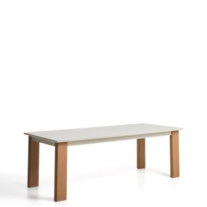 Masa dining extensibila exterior maro din metal 100x233(350) cm Livorno Kave Home