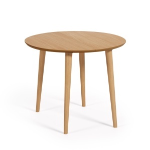 Masa dining extensibila maro din lemn 90(170) cm Oqui Kave Home