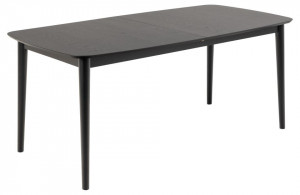 Masa dining extensibila neagra din lemn 90x180(219) cm Montreux Quiet Object