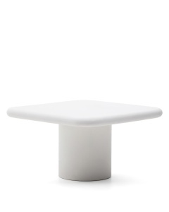 Masa dining exterior alba din ciment 135x135 cm Addaia Kave Home