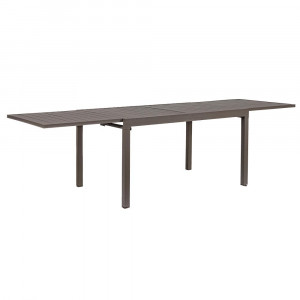 Masa dining exterior extensibila maro din metal 90x135(270) cm Pelagius Bizzotto