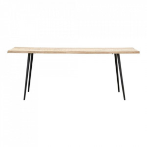 Masa dining maro din lemn de mango si fier 80x200 cm Club House Doctor