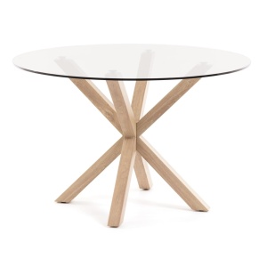 Masa dining maro din sticla 119 cm Argo Kave Home