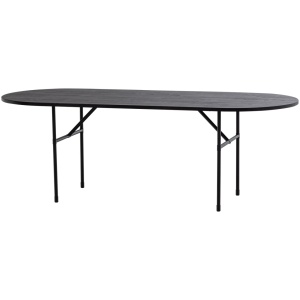 Masa dining neagra din lemn 90x220 cm Arthur Woood