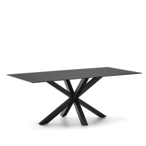 Masa dining neagra din metal 100x200 cm Argo Kave Home