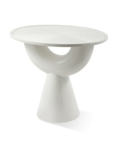 Masa laterala alba din ceramica 45x60 cm Anish Pols Potten