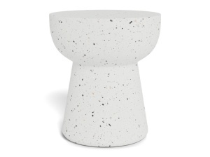 Masa laterala alba din ciment 40 cm Cabra Quiet Object