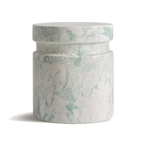 Masa laterala alba/verde din ciment 40 cm Watern Vical Home