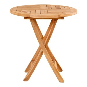 Masa laterala exterior maro din lemn 70 cm Oviedo House Nordic