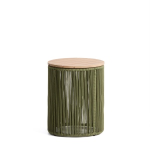 Masa laterala exterior verde din metal 40 cm Dandara Kave Home