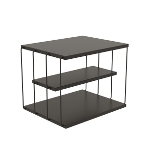Masa laterala gri/neagra din metal 40x50 cm Lifon The Home Collection