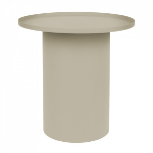 Masa laterala ivorie din metal 46 cm Sverre Quiet Object