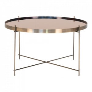 Masa laterala maro alama din metal 70 cm Venezia House Nordic