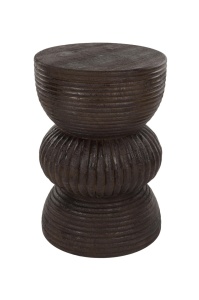 Masa laterala maro din lemn 30 cm Santo Quiet Object
