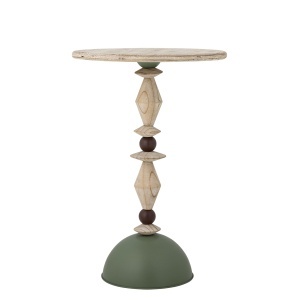 Masa laterala maro/verde din lemn 40 cm Mannelli Creative Collection