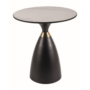 Masa laterala neagra din metal 50 cm Gemini The Home Collection