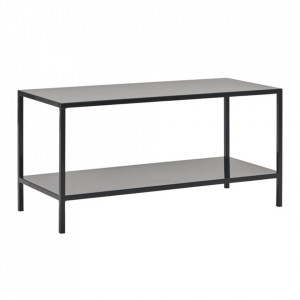 Masuta de cafea neagra din otel 35x85 cm Fari House Doctor