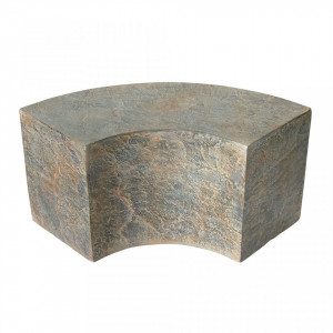 Masuta maro din beton 38x85 cm pentru cafea Slay Element Curved Versmissen