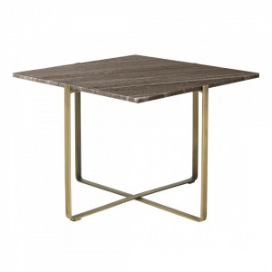 Masuta maro/maro alama din marmura si metal 60x60 cm Victor Cozy Living Copenhagen