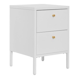 Noptiera alba din metal Dalby House Nordic