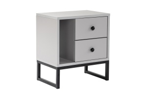 Noptiera gri/neagra din metal Glimmer The Home Collection