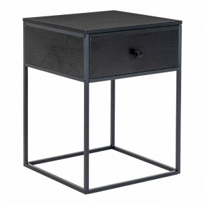 Noptiera neagra din metal Vitalis Aly House Nordic