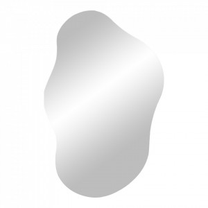 Oglinda asimetrica din sticla argintie 40x60 cm Palermo House Nordic