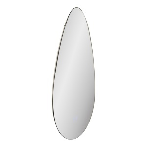 Oglinda cu LED asimetrica din sticla argintie 80 cm Kiama House Nordic