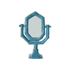 Oglinda de masa albastra din lemn 17x44 cm Dressing HKliving
