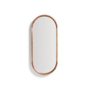 Oglinda ovala maro din lemn 33x76 cm Berale Kave Home