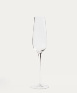 Pahar pentru sampanie transparent din sticla 215 ml Davel Kave Home