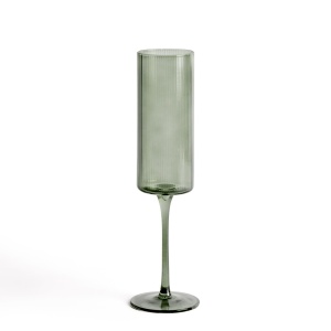 Pahar pentru sampanie verde din sticla 245 ml Eluria Kave Home